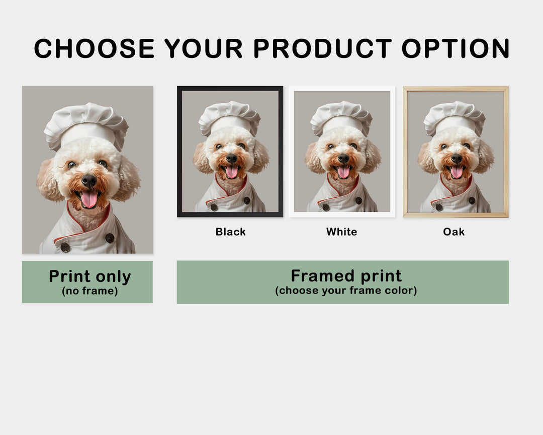 Custom Dog Portrait Kitchen Chef