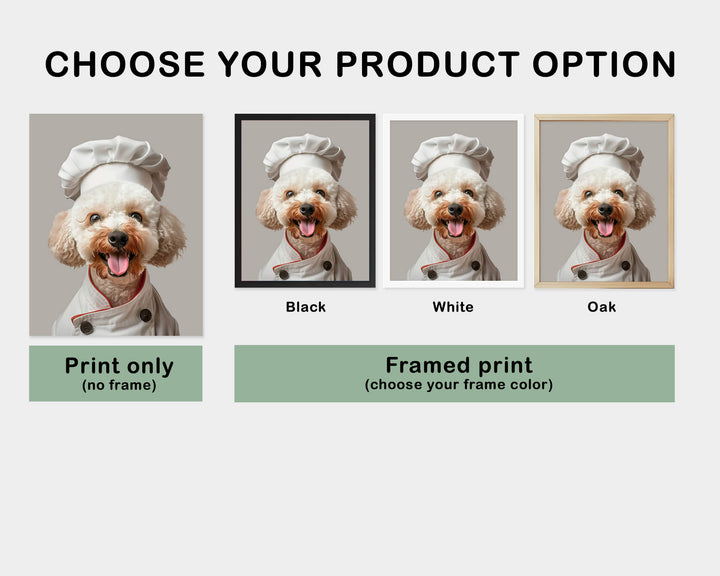 Custom Dog Portrait Kitchen Chef