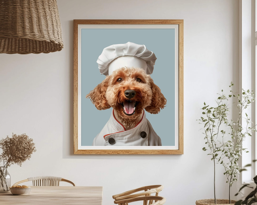 Custom dog portrait chef