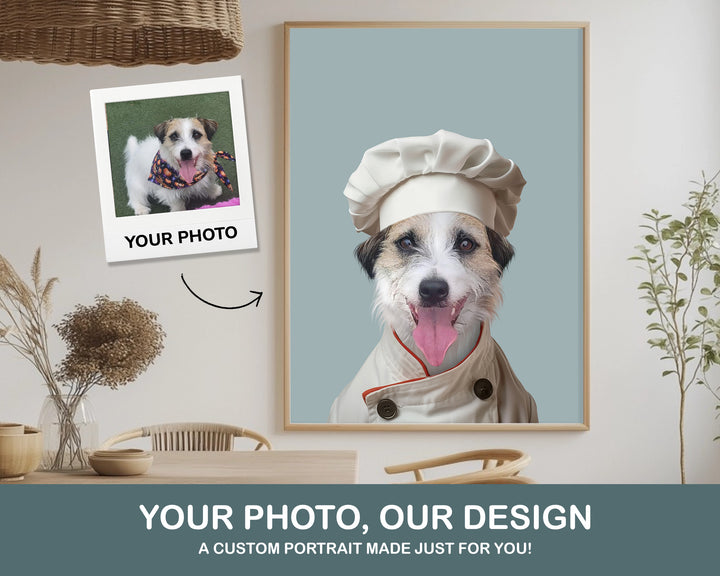Funny Dog Chef Portrait