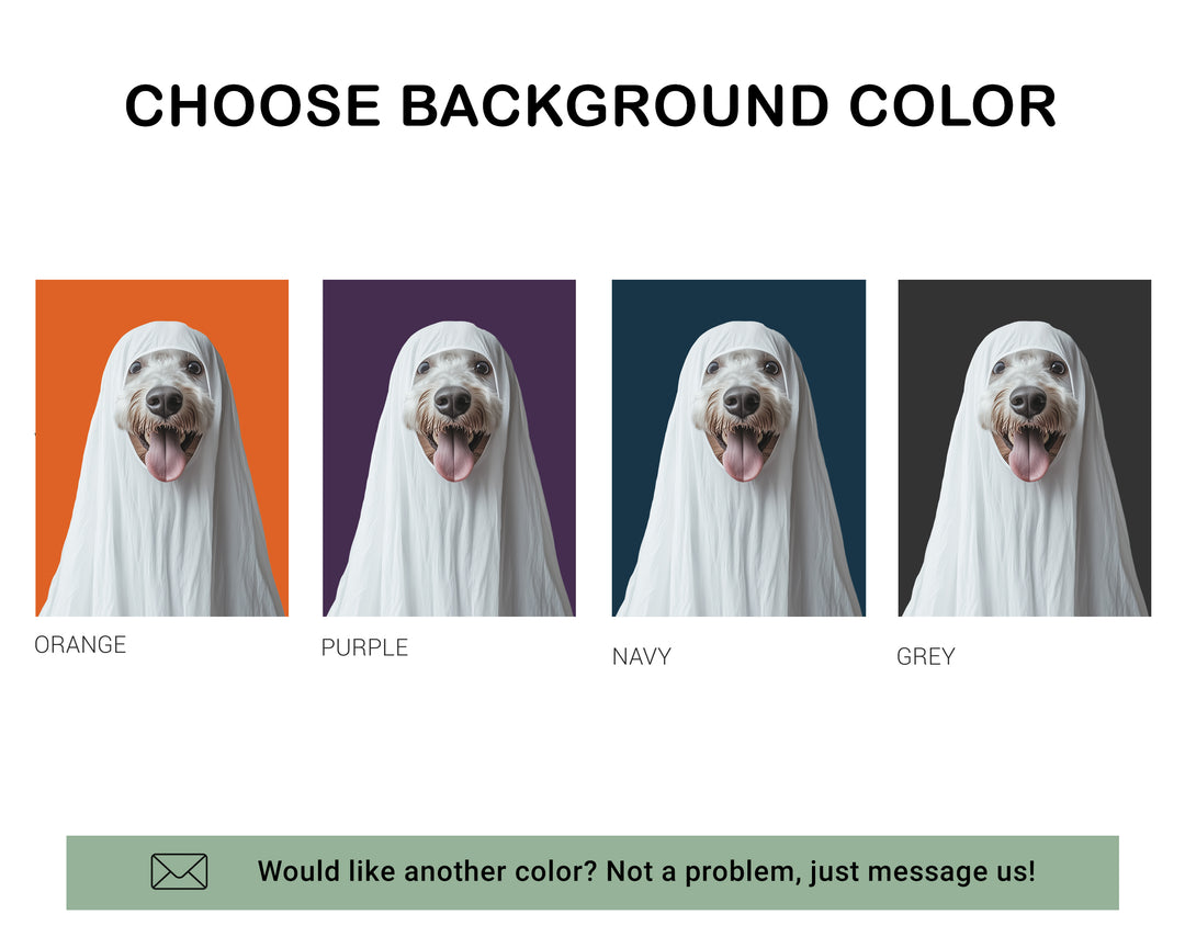 Ghost Dog Halloween Portrait