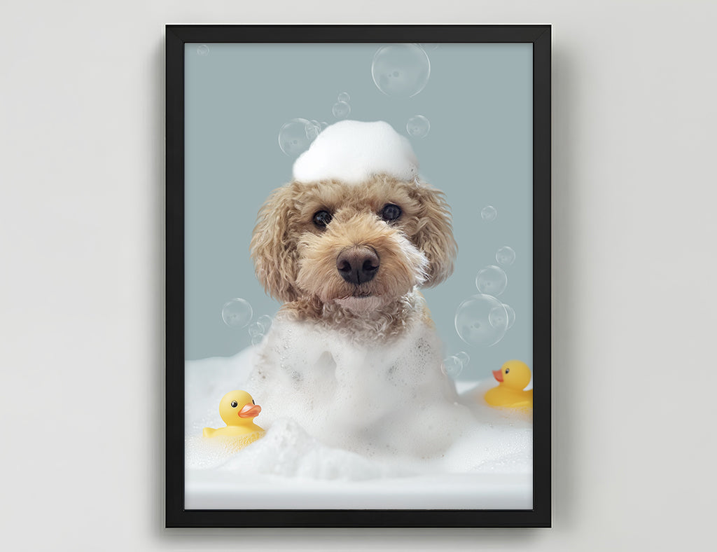 Personalized Dog Bathtub Art