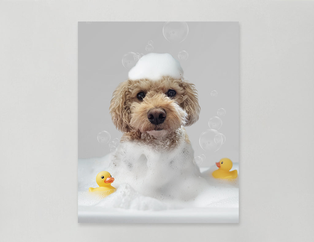 Personalized Dog Bathtub Art