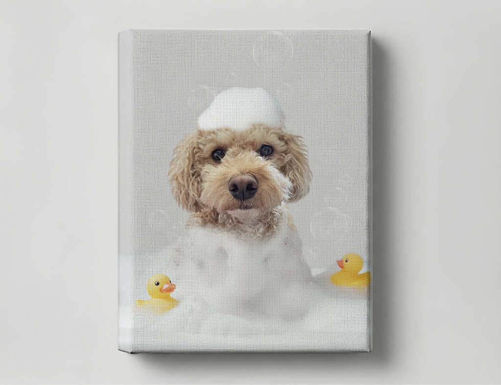 Personalized Dog Bathtub Art