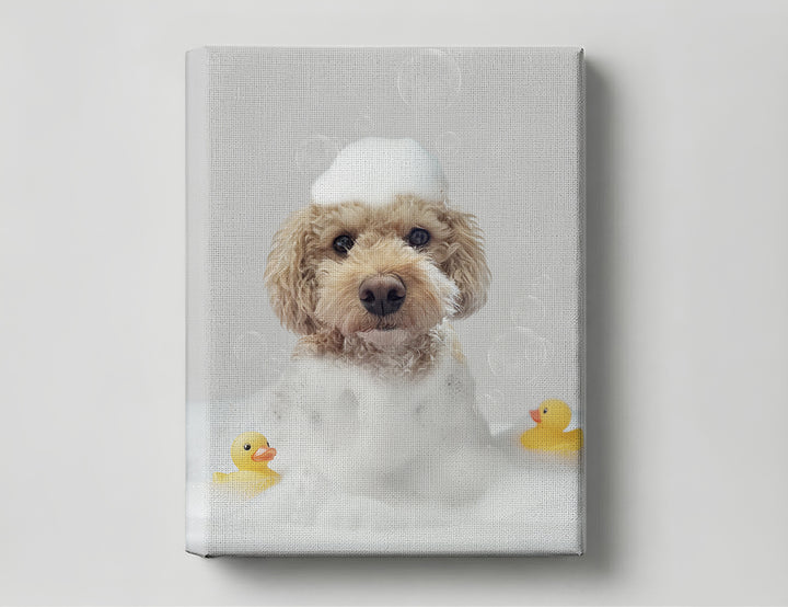 Personalized Dog Bathtub Art