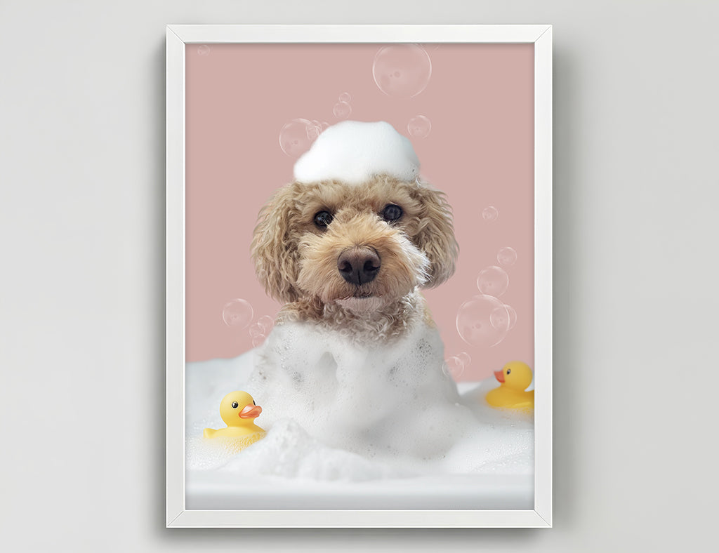 Personalized Dog Bathtub Art