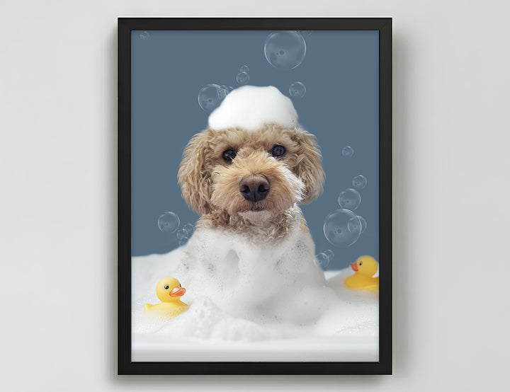 Personalized Dog Bathtub Art
