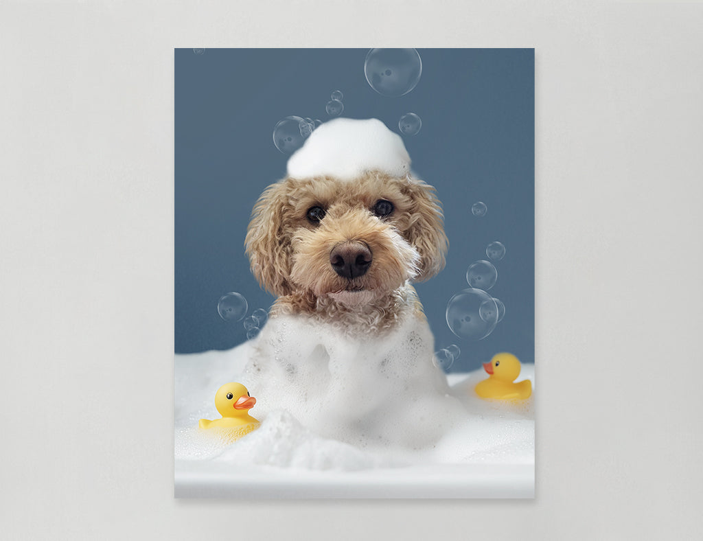 Personalized Dog Bathtub Art
