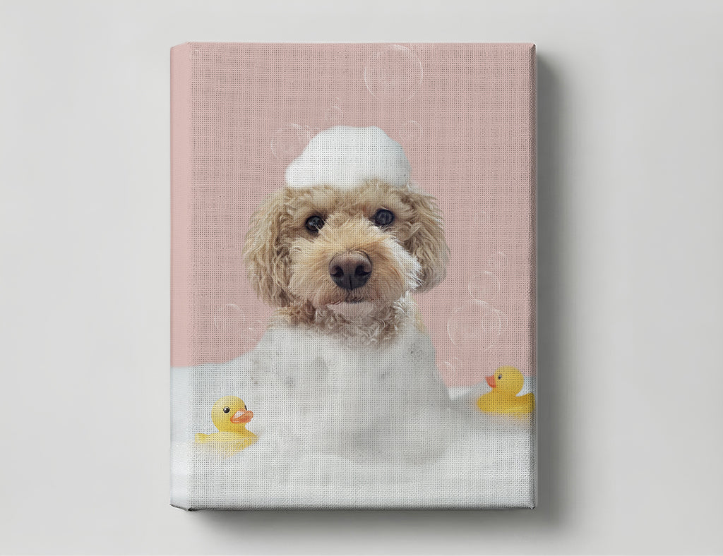 Personalized Dog Bathtub Art