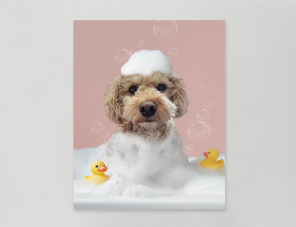 Personalized Dog Bathtub Art