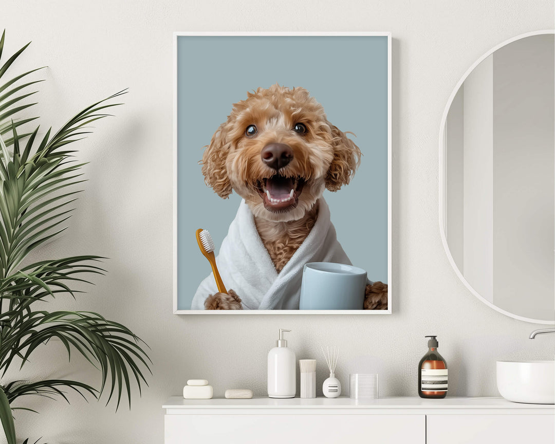 Custom Pet Portrait Bathroom