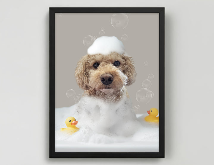 Personalized Dog Bathtub Art