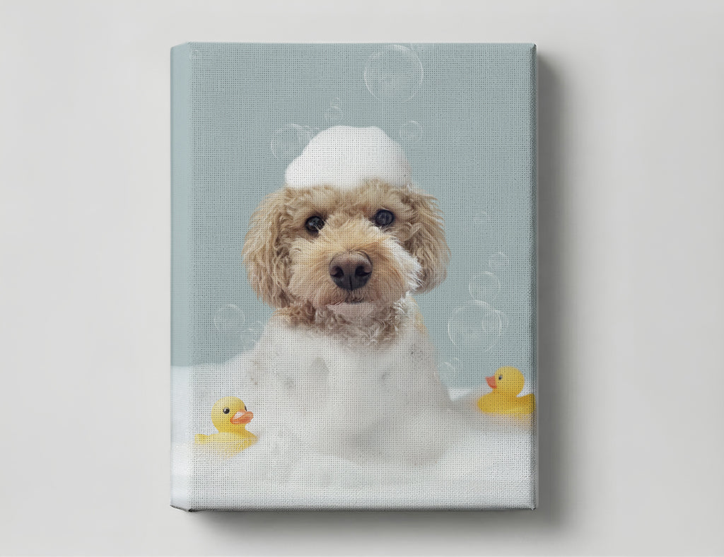 Personalized Dog Bathtub Art