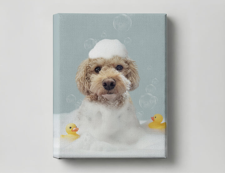 Personalized Dog Bathtub Art