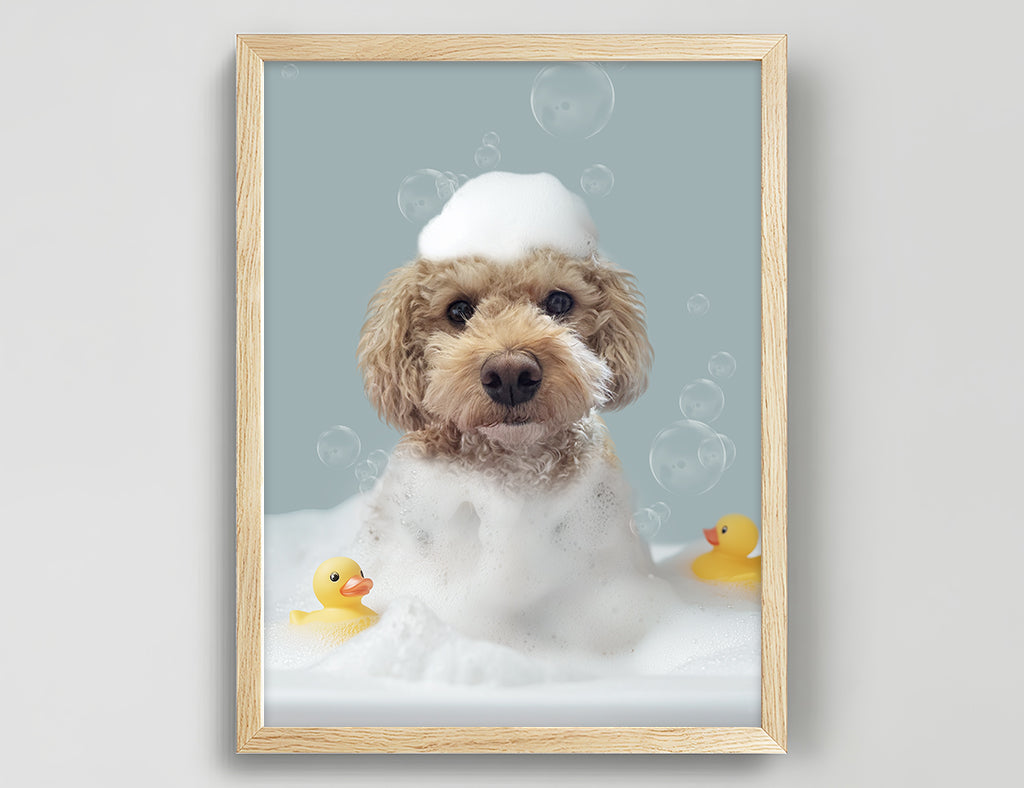 Personalized Dog Bathtub Art