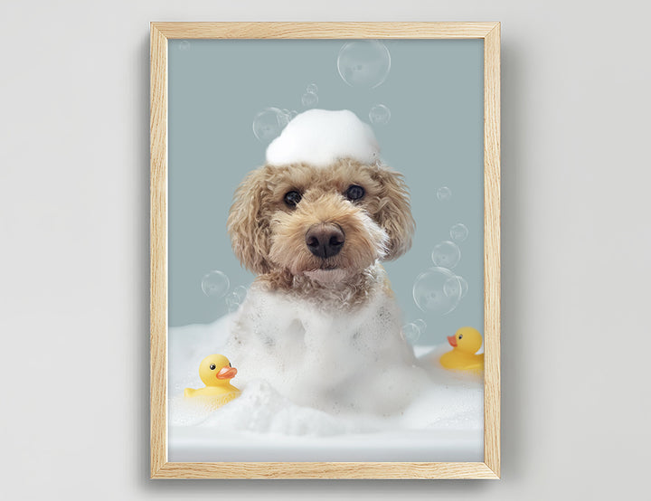 Personalized Dog Bathtub Art