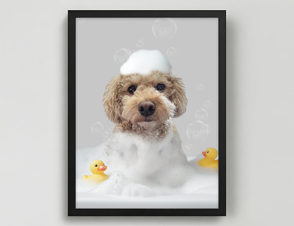 Personalized Dog Bathtub Art