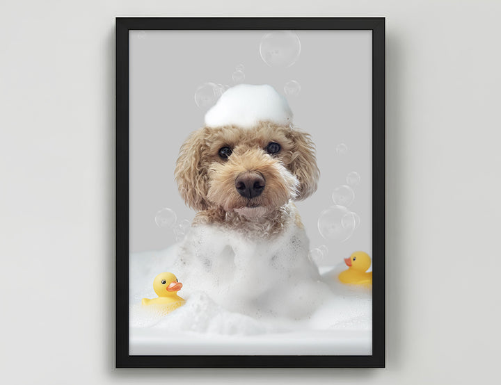 Personalized Dog Bathtub Art