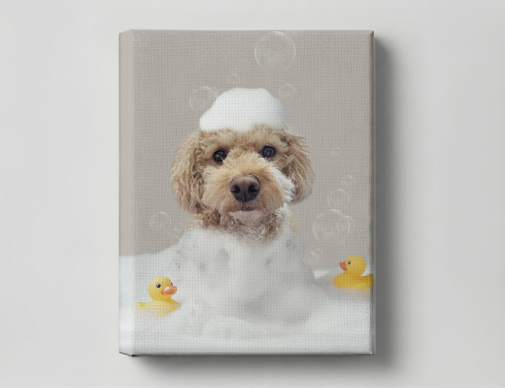 Personalized Dog Bathtub Art