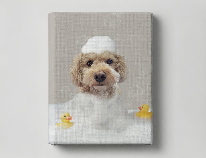 Personalized Dog Bathtub Art