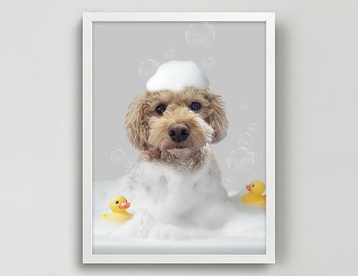 Personalized Dog Bathtub Art