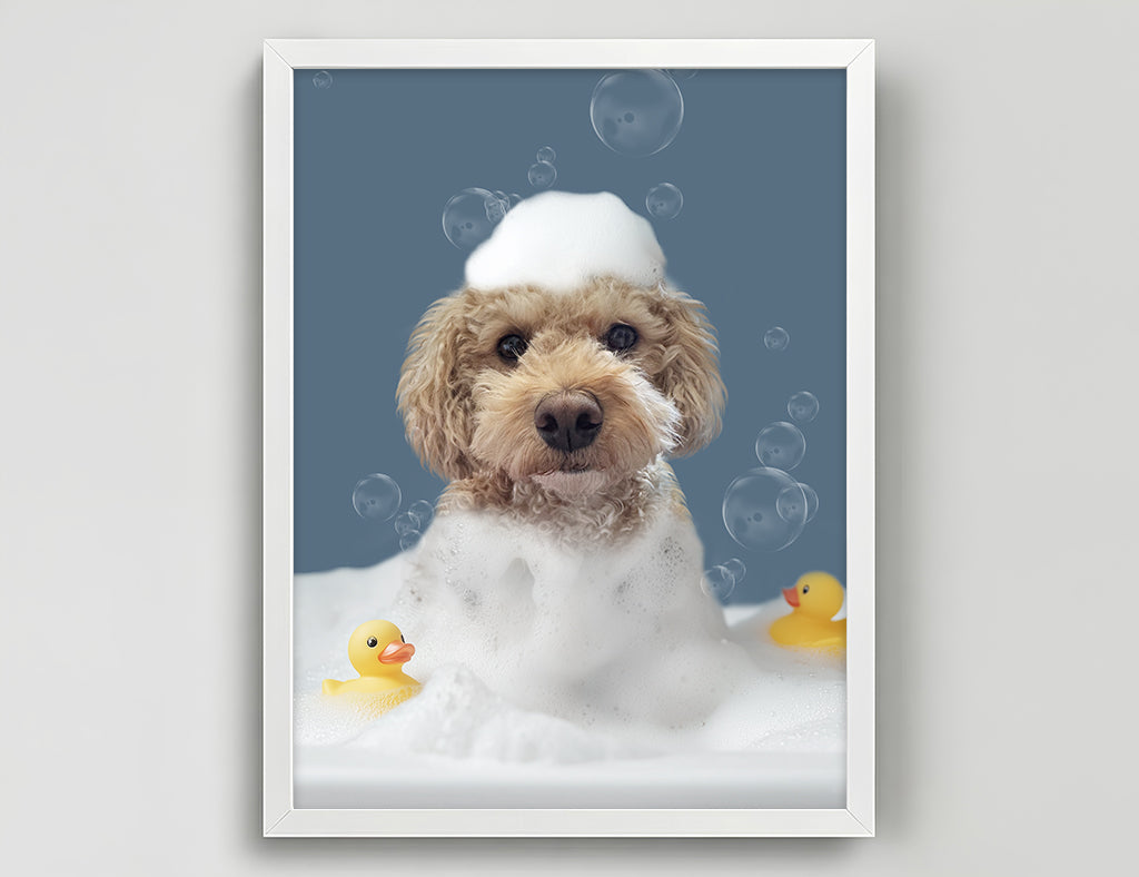 Personalized Dog Bathtub Art