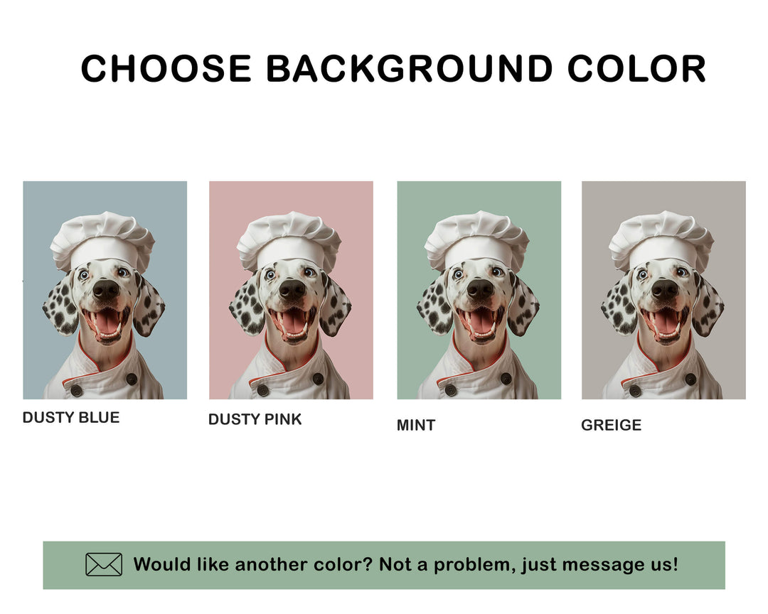 Dog chef color options