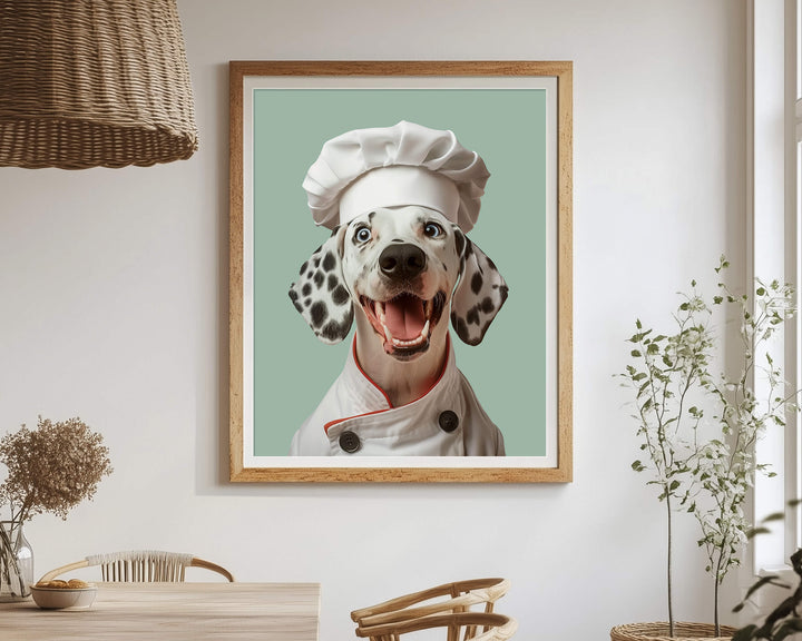 Dog chef portrait