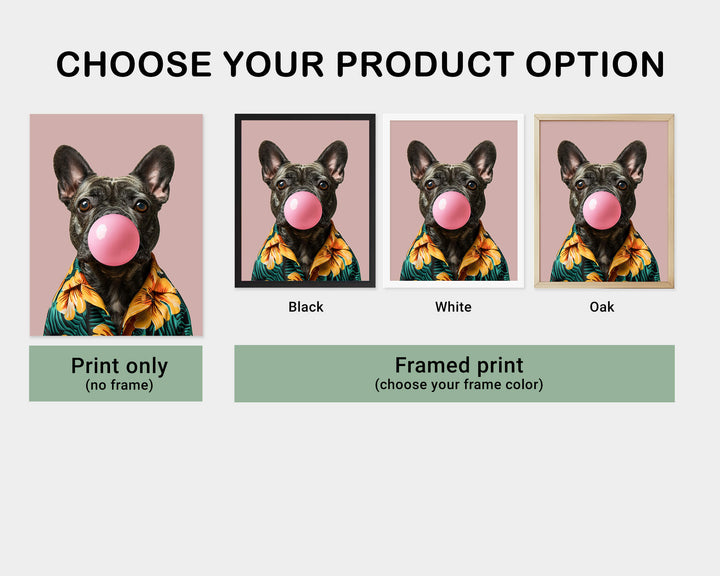 Frame options dog portrait