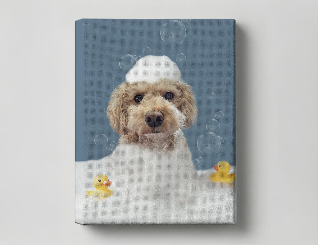 Personalized Dog Bathtub Art