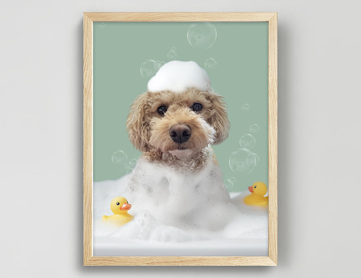 Personalized Dog Bathtub Art
