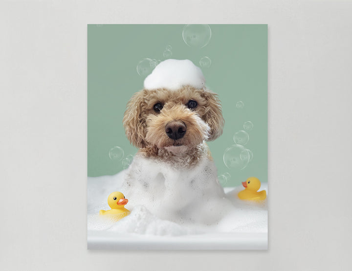 Personalized Dog Bathtub Art