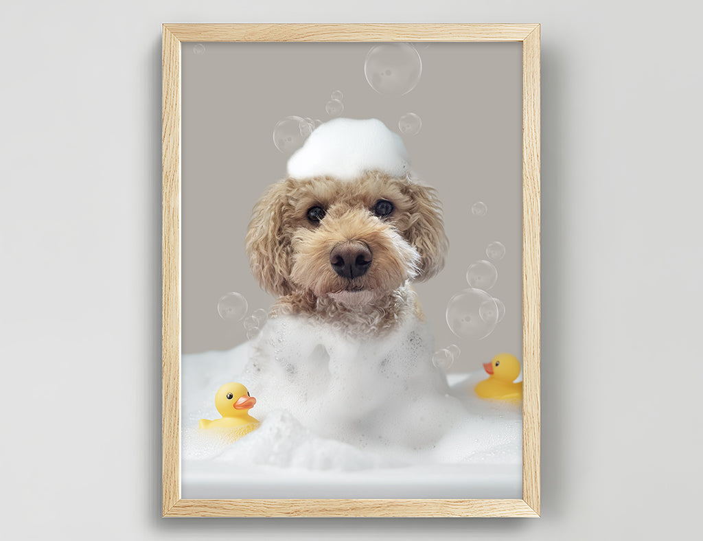 Personalized Dog Bathtub Art