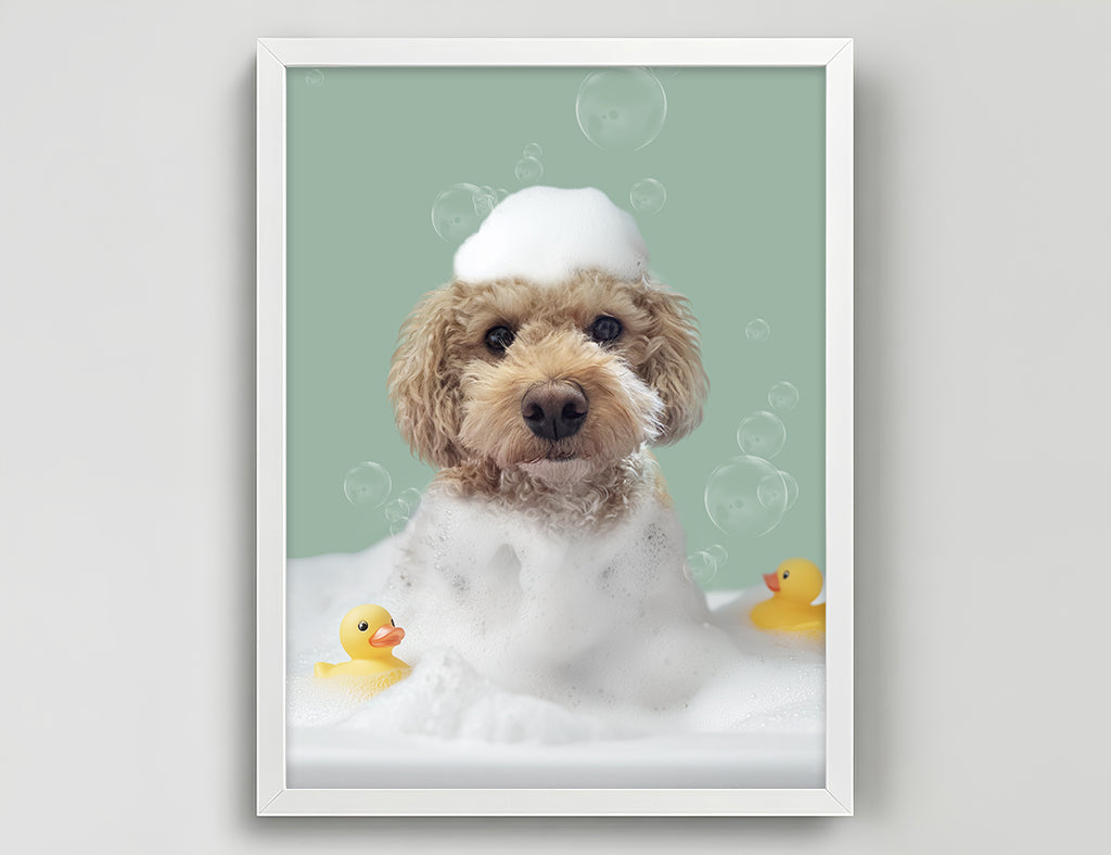 Personalized Dog Bathtub Art