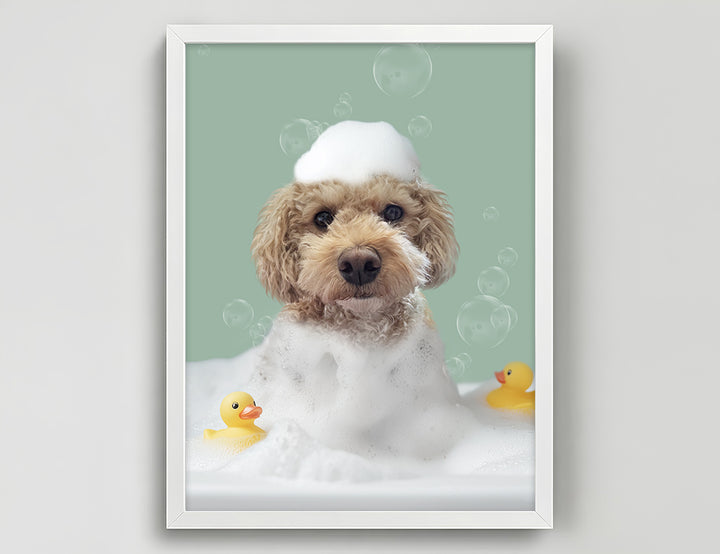 Personalized Dog Bathtub Art