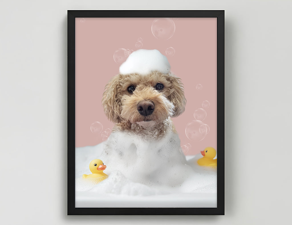 Personalized Dog Bathtub Art