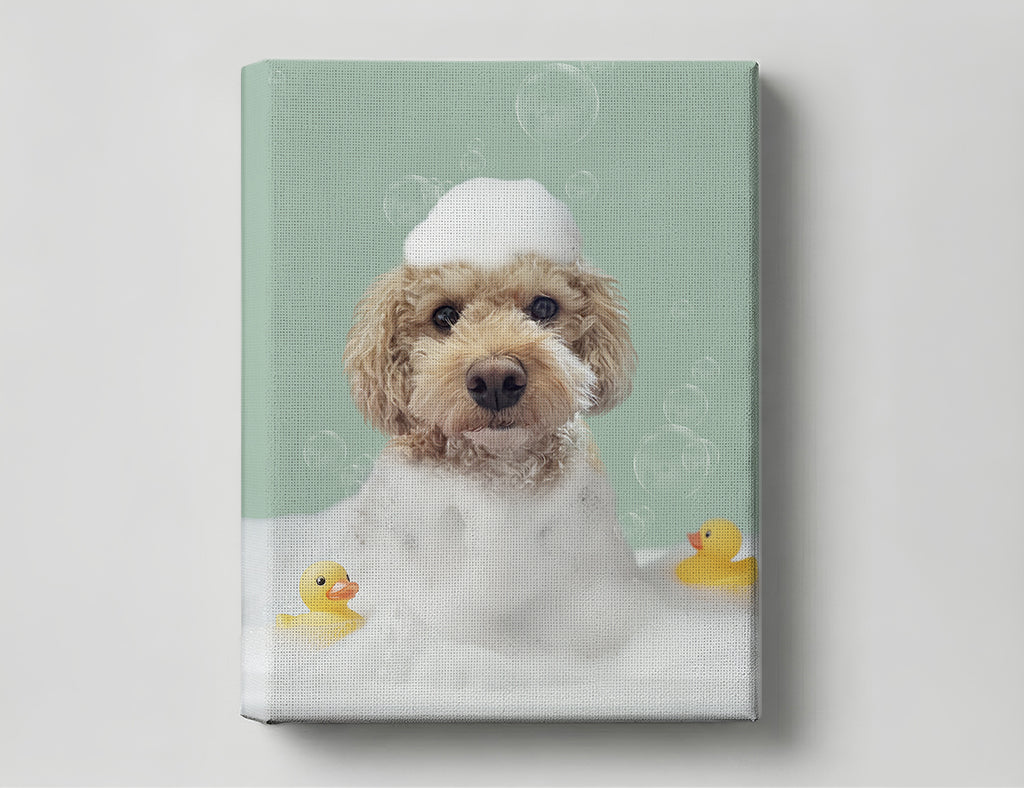 Personalized Dog Bathtub Art