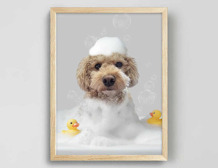 Personalized Dog Bathtub Art