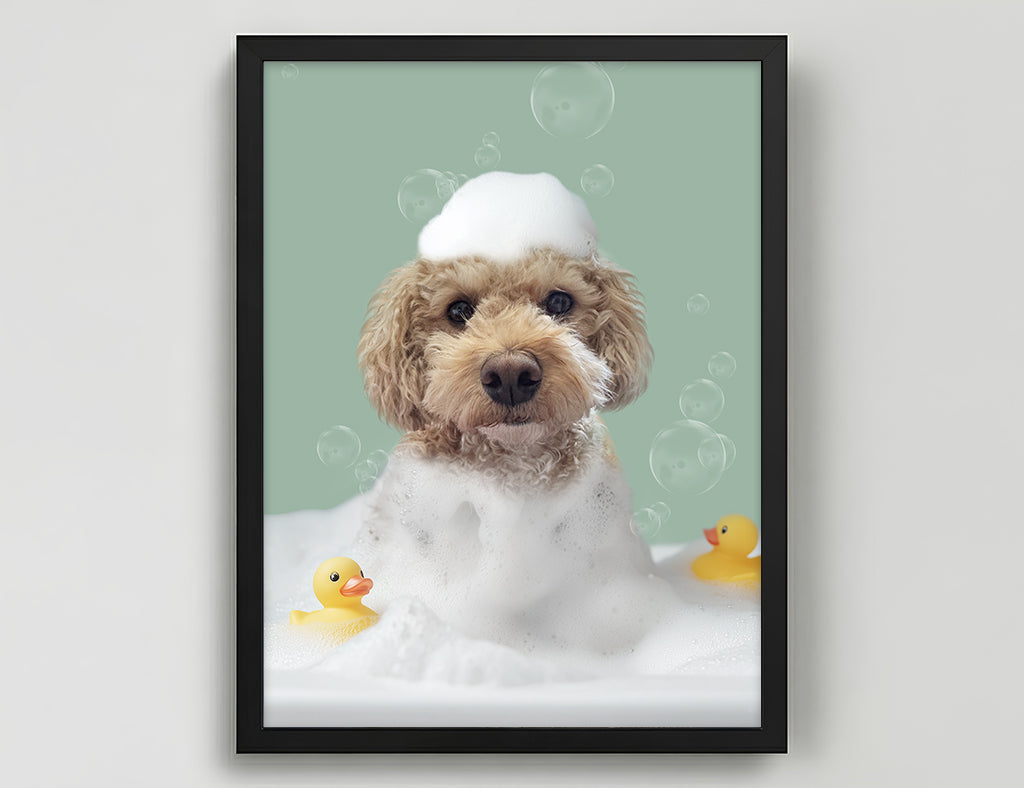 Personalized Dog Bathtub Art