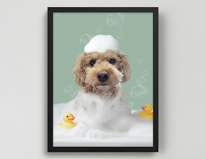 Personalized Dog Bathtub Art