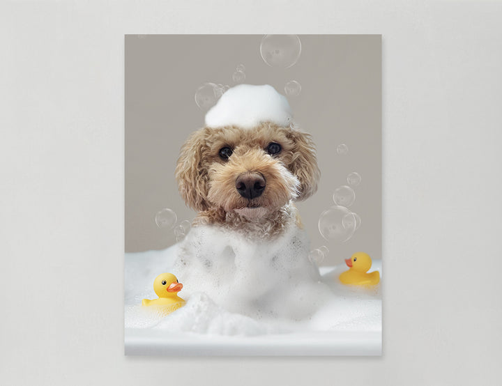 Personalized Dog Bathtub Art