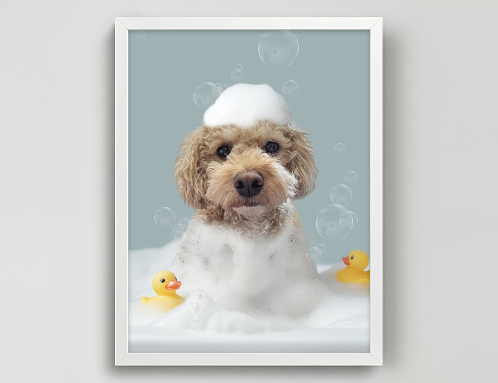 Personalized Dog Bathtub Art