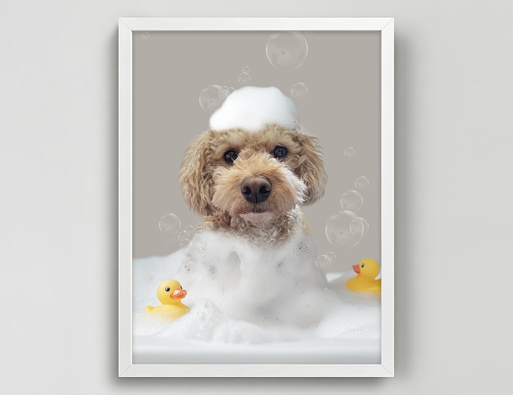 Personalized Dog Bathtub Art