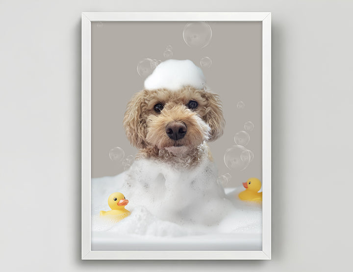 Personalized Dog Bathtub Art
