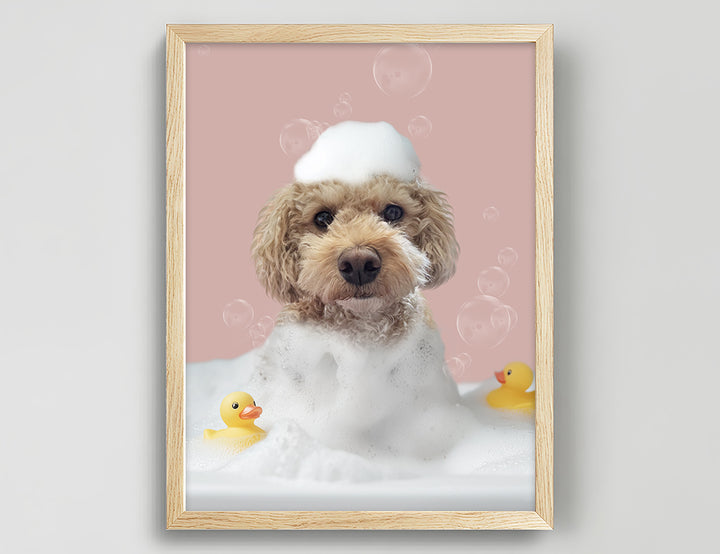 Personalized Dog Bathtub Art
