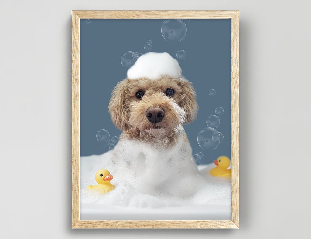 Personalized Dog Bathtub Art