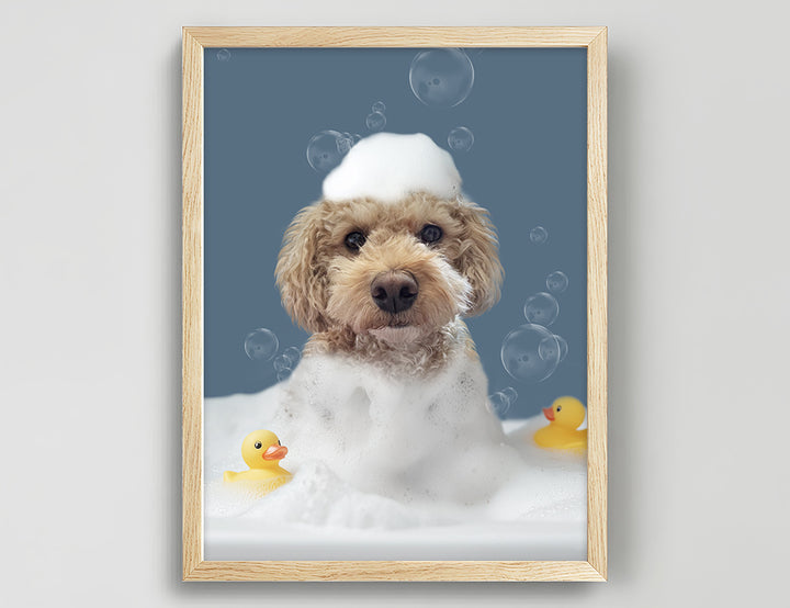 Personalized Dog Bathtub Art