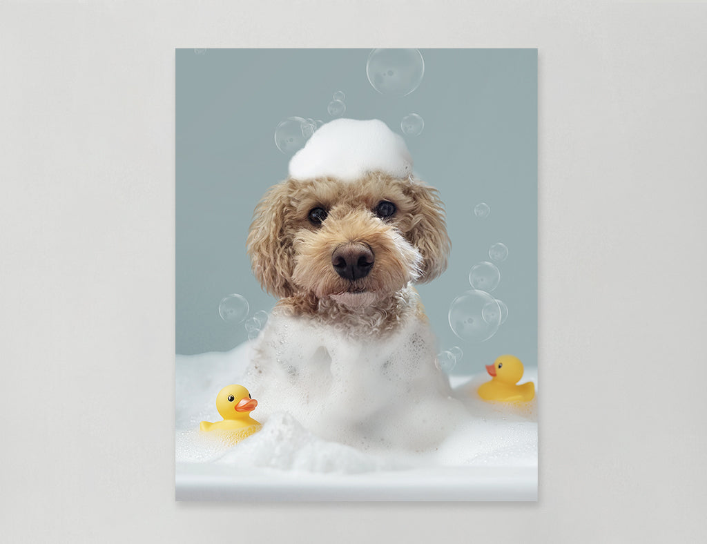 Personalized Dog Bathtub Art
