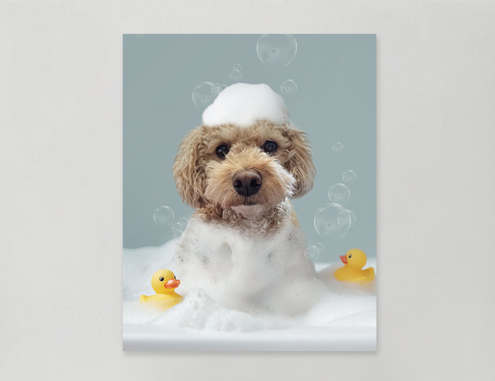Personalized Dog Bathtub Art