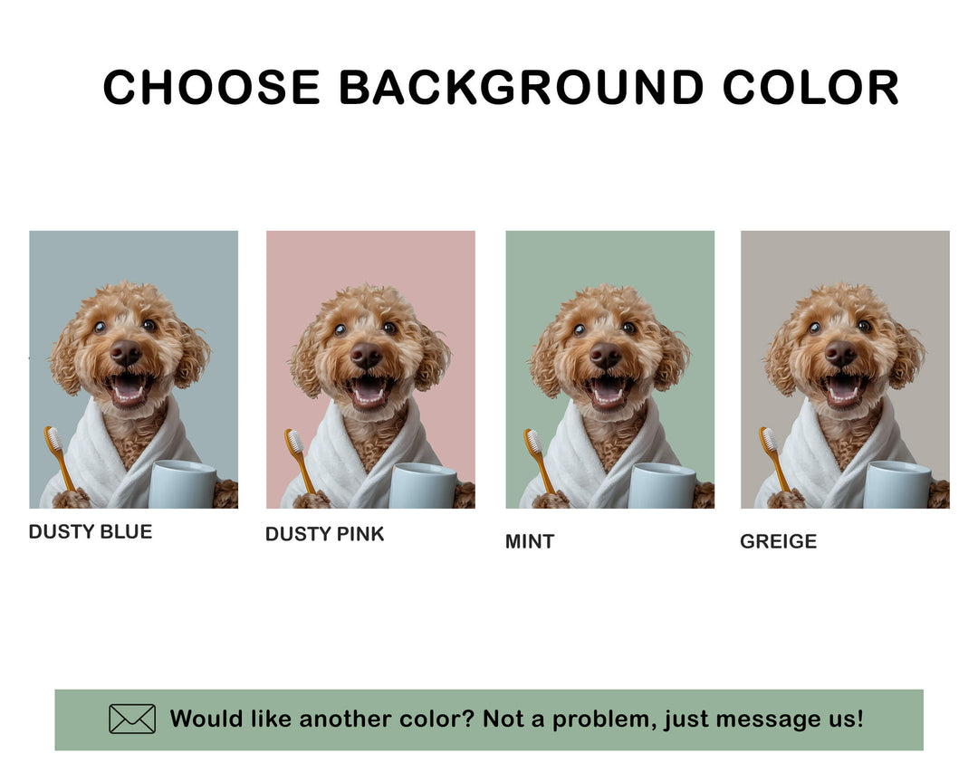 pet portrait color options